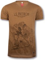Le Patron Casual T-Shirt Bruin - Eddy Merckx Le Cannibale Sienna Brown-XS
