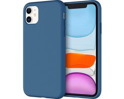 Solid hoesje Soft Touch Liquid Silicone Flexible TPU Cover - Geschikt voor: iPhone 11 - Licht blauw