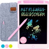 Bol.com LCD Tekentablet "Roze" 10 inch Kleurenscherm - Educatief Speelgoed - Cadeautjes - Teken Tablet - Kadootjes - Cadeau - Gr... aanbieding