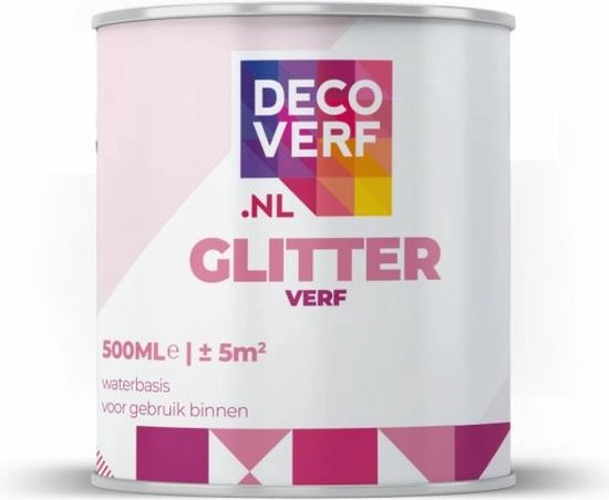 Decoverf glitterverf, 500 ml - Decoverf.nl