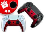 TURQERO Playstation 5 Controller Faceplate Set - Controller Behuizing - Rood - Geschikt voor playstation 5 controller - Inclusief Thumb Grips