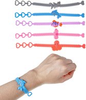 Armbanden Zeedieren 10 STUKS - Uitdeelcadeautjes - Traktatie - Speelgoed - Uitdeelcadeaus voor Kinderen - 19 Centimeter