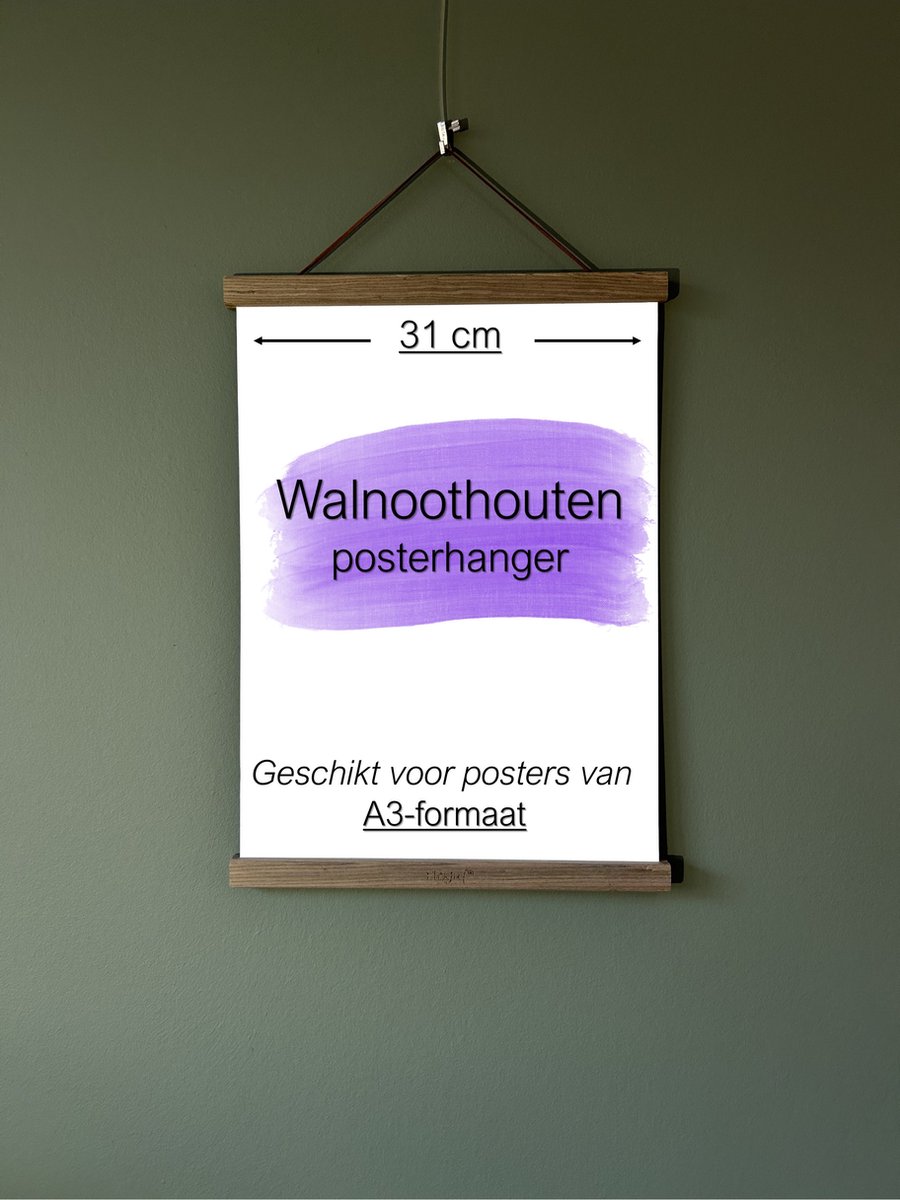 Flexjuf Posterhanger A3-formaat (31 cm) Walnoot hout A3-formaat / Walnoot