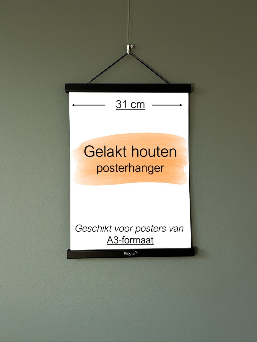 Flexjuf Posterhanger A3-formaat (31 cm) Zwart gelakt A3-formaat / Zwart gelakt