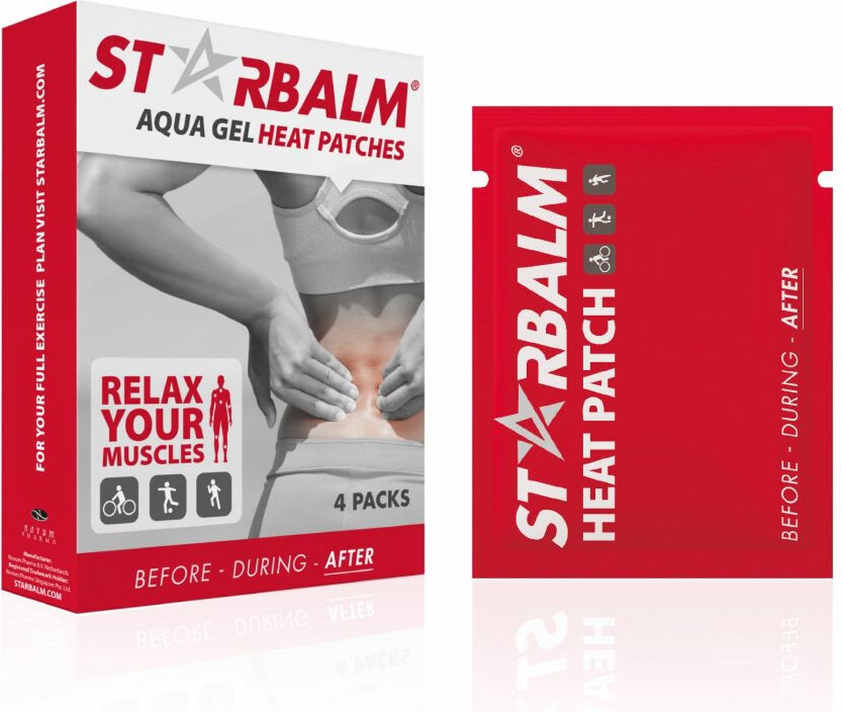 Goedkoopste Star balm Aquagel warmtepleister 4 Stuks