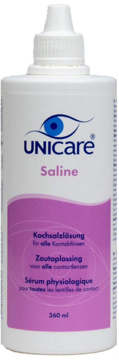 Unicare Saline Zoutoplossing - 360 ml - Zonder Conserveringsmiddelen - Premium Oogverzorging uit Nederland