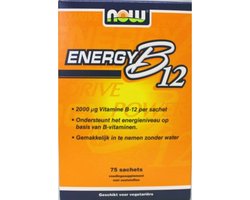 Now Foods - Instant Energy B-12 2000 μg - Bevat Verschillende B-Vitamines - 75 Zakjes