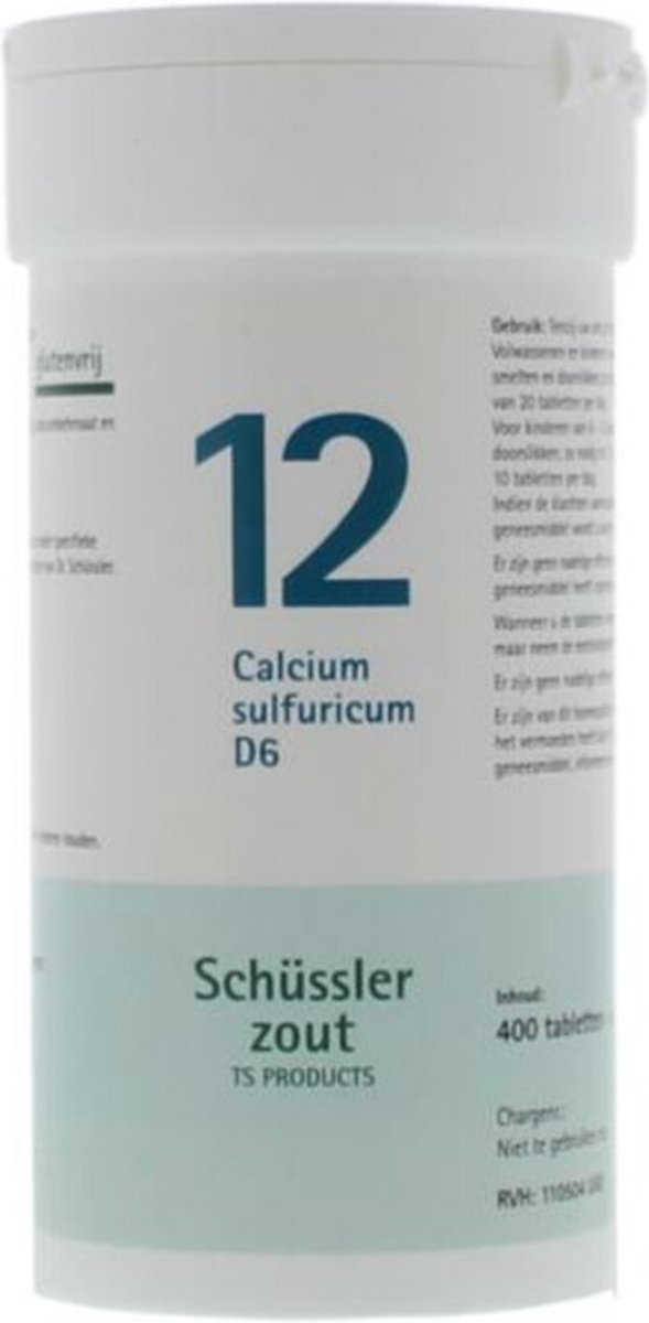 Goedkoopste Pfluger Schussler Zout nr 12 Calcium Sulfuricum D6 - 1 x 400 tabletten