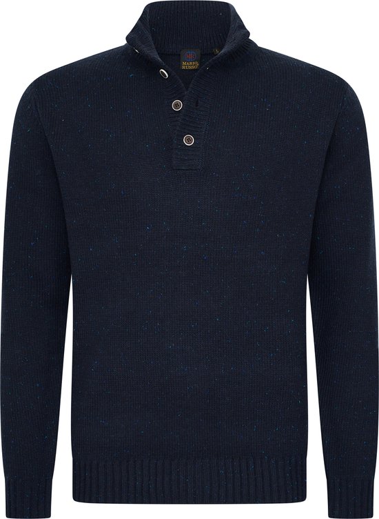 Mario Russo Skipper New -zélandais - Pull Homme - Laine - Marine - XL