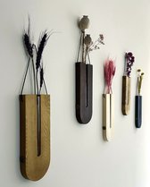 Wandyard - Handgemaakte Muurvaasjes (Set van 5) Gratis Zelfklevende Ophanghaakjes - Stekstation - stekjes - droogbloemen - Vaasjes
