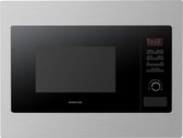Inventum IMC6125F - Inbouw combi-oven - Hetelucht - Magnetron - Grill - 25 liter - 45 cm hoog - Tot 220°C - RVS/Zwart