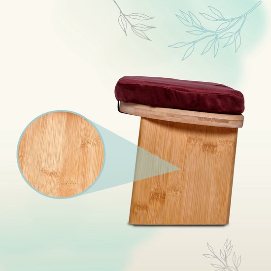 CAWI Opvouwbare meditatiebank, ergonomische meditatiekruk, opvouwbare