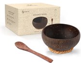 Namture Coconut Bowl Set – Inhoud 600ml – Medium Kokosnoot Kom – 100% Natuurlijk - Buitenkant Onbewerkt Binnenkant Gepolijst - Duurzaam – Diameter 12-13cm