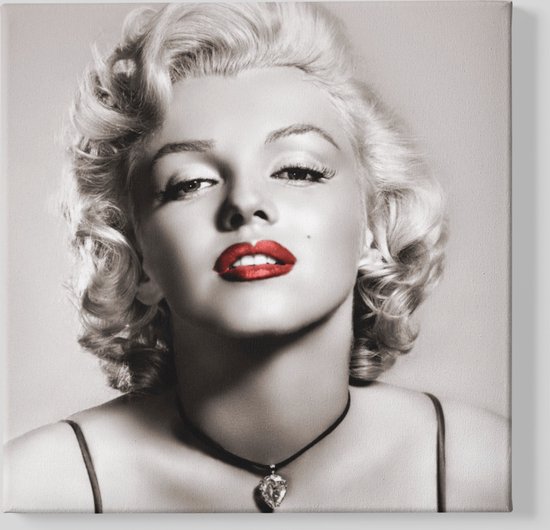 Canvas Schilderij - Marilyn Monroe - 100x100x2 cm