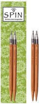 verwisselbare naaldpunten SPIN Bamboe Patina 10,00 mm 10 cm 2 stuks