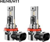 TLVX H8/H9/H11 55Watt Pro Line Perfect Fit LED lampen – 6000K Wit Licht (set 2 stuks), 36000 Lumen Hoge Lichtopbrengst – CANBUS - Auto - Scooter - Motor - Dimlicht - Grootlicht – Mistlicht - Koplampen - Autolamp - Autolampen 12V