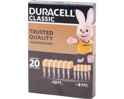 Duracell - Batterij - Combo pack - 12x AA - 8X AAA