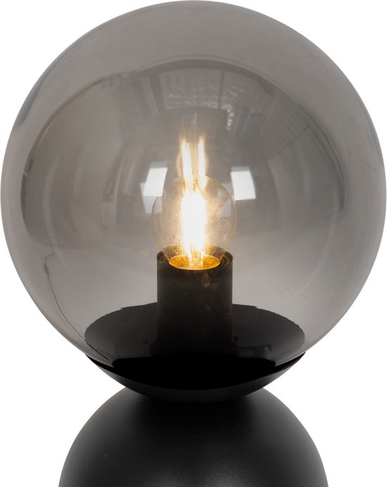 QAZQA tendance pallon - Lampe de table Hotel chic - 1 lumière - H 35 cm - Zwart - Salon | Chambre à coucher | Cuisine