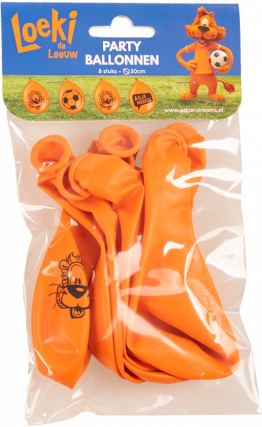 8 STUKS Ballonnen Oranje Loeki de Leeuw - EK 2024 - Koningsdag