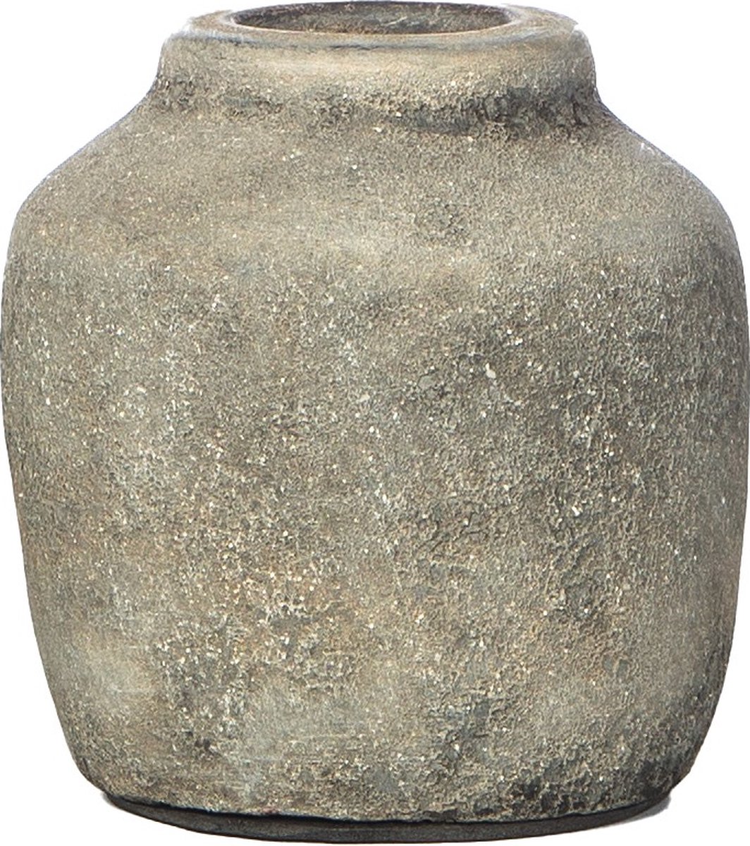 STILL - Kleine Vaas - Tin - Grijs - 2 stuks - 9 x 9 cm