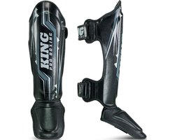 King Pro Boxing Kickboks Scheenbeschermers KPB/SG Spartan 1 Zwart - XL