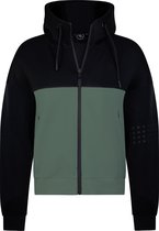 BY VP - Padel zip jacket - Dames - Zwart/Groen - Maat M