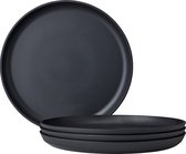 Mepal ontbijtbord Silueta – 4 stuks – Camping borden – Nordic black