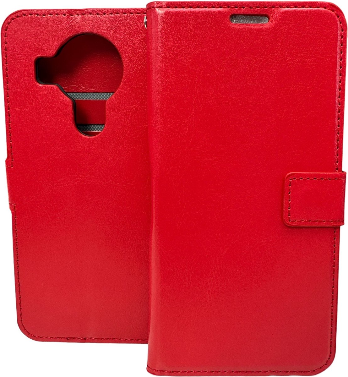 Portemonnee Book Case Hoesje Geschikt voor: Nokia 5.4 - rood