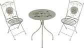 AXI Maxime 3 Pièces Métal Bistro Set Vin Crème- Structure en métal revêtement par poudrage- Table Bistrot Extérieur 2 chaises et table.