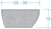 Shower & Design Badkamerwastafel van riviersteen STONE - Kleur grijs L 30 cm x H 15 cm x D 30 cm