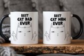Best Cat Dad & Mom - Valentijn cadeautje voor hem - Valentijn cadeautje voor haar - Valentijnsdag - Verjaardag cadeau - Cadeau voor man - Cadeau voor vrouw - Grappige cadeaus - Mokken - Theeglazen - Koffiebeker