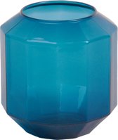 XLBoom Bliss Small Vaas - Glas - Voor Binnen - Blauw - 14 × 14 × 16 cm