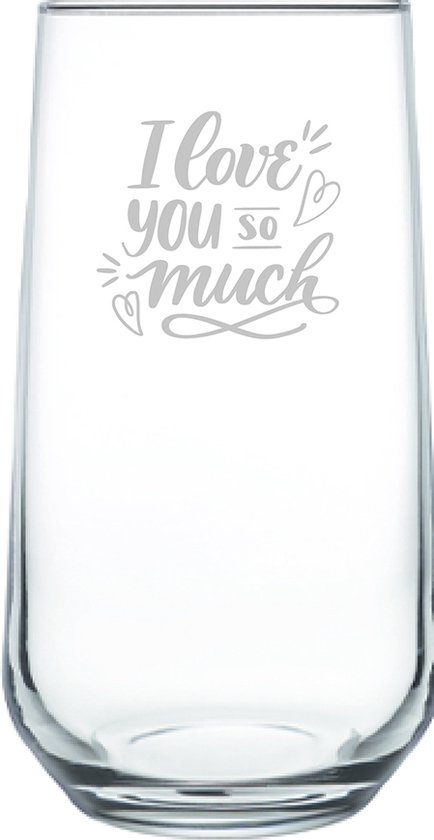 Verre à boire gravé 47cl Je t'aime tellement - Saint Valentin - Valentine