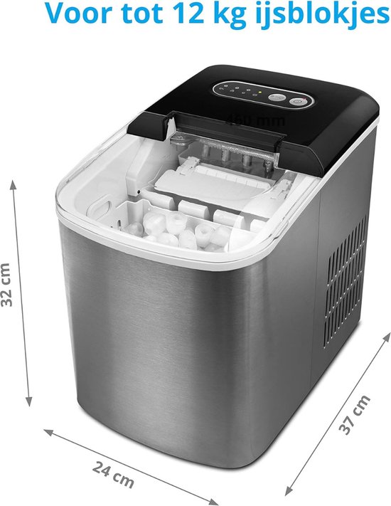 Ijsblokjesmachine - 35 KG / 24u - Volle ijsblokjes - Luchtgekoeld