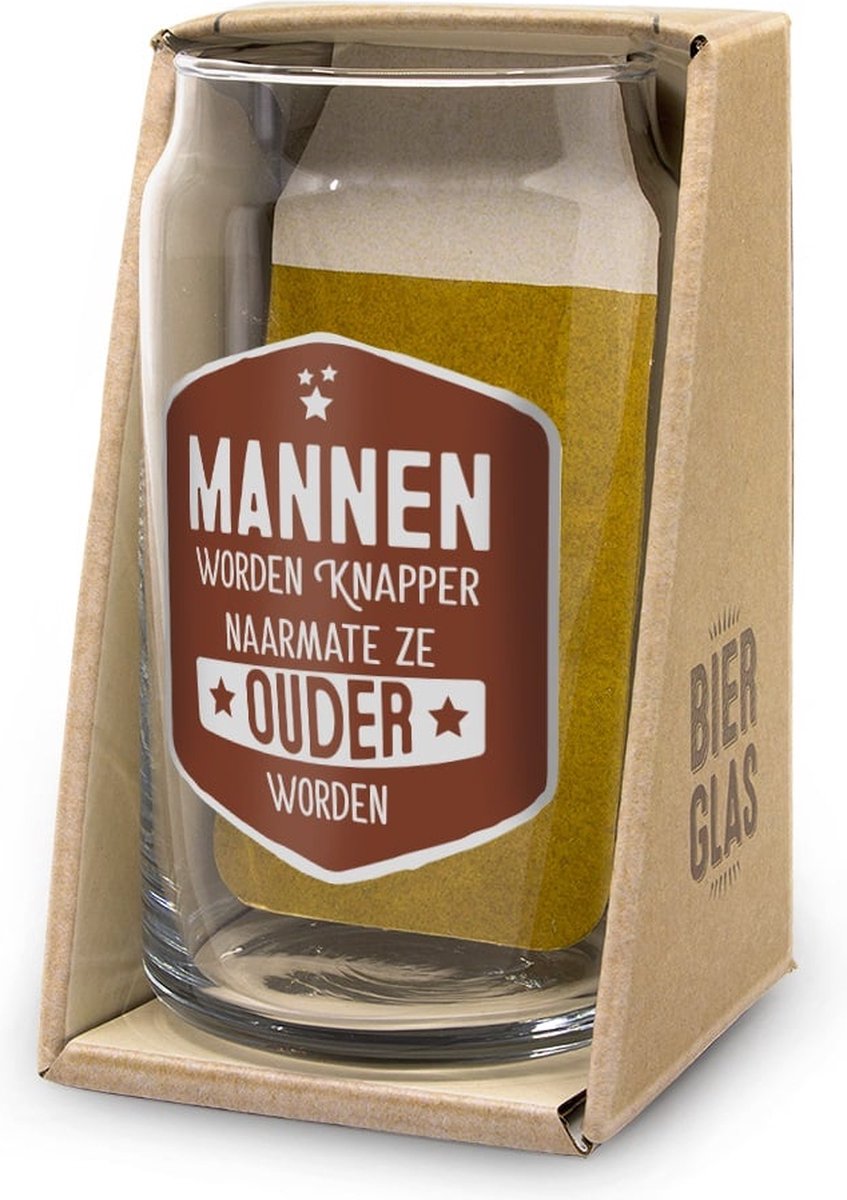 Snoepkado.com Bierglas Snoep Mannen knapper In cadeauverpakking