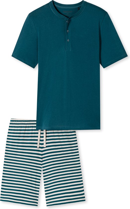 Schiesser – Casual Nightwear – Pyjama – 181164 - Petrol - 52