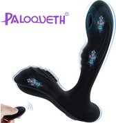 Paloqueth - Prostaat Vibrator Mannen - Anaal Vrouw - Met Afstandsbediening - 12 Vibratie Standen - Buttplug - Erotiek - Stimulator – Anaal Dildo - Waterdicht - Sex Toys - Zwart -USB Oplaadbaar - anaal vibrator - gratis glijmiddel