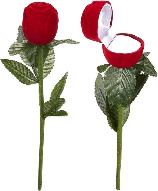 Juweel Doos - Sieraad - Ring Box - Huwelijk - Aanzoek - Valentijn - Liefde - Romantisch - Partner - Amor - rose ring box -