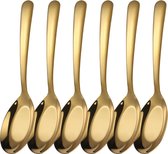 Soup Spoons Stainless Steel Heavy Soup Spoons Set of 6 Chinese Soup Spoons High Gloss Polished Ramen Spoon