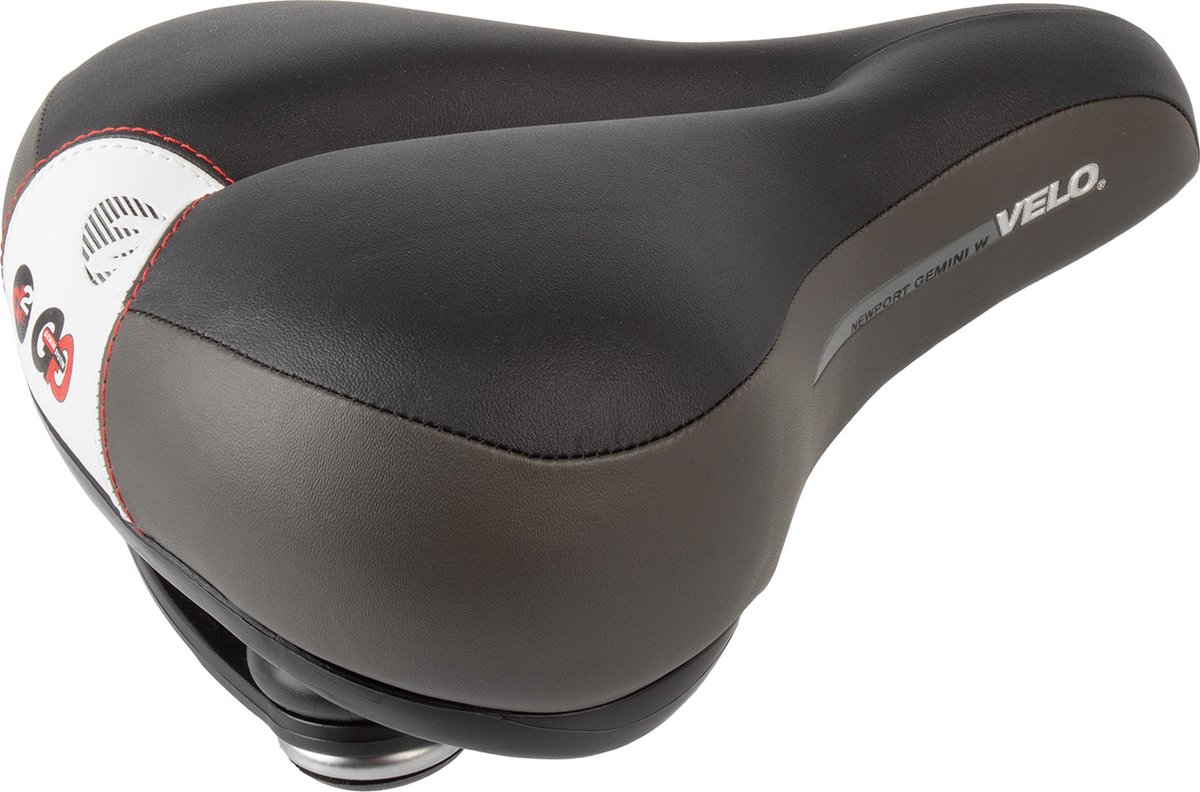 Velo Comfort Fietszadel - Met Drukverlichting & Schokabsorptie - 245 x 212 mm - Ergonomisch E-Bike & Stadsfiets Zadel - Zwart – foto 2
