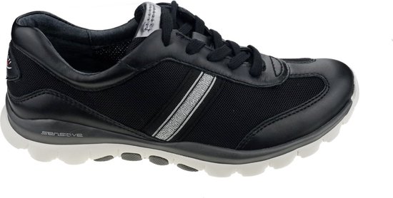 Gabor rollingsoft sensitive 56.966.67 - dames rollende wandelsneaker - zwart - maat 38.5 (EU) 5.5 (UK)