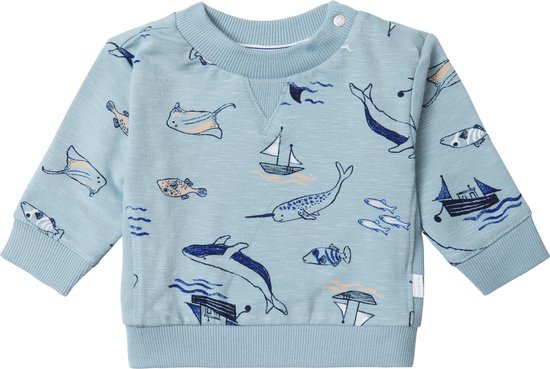 Noppies Boys Sweater Bergen long sleeve allover print Jongens T-shirt - Arona - Maat 50