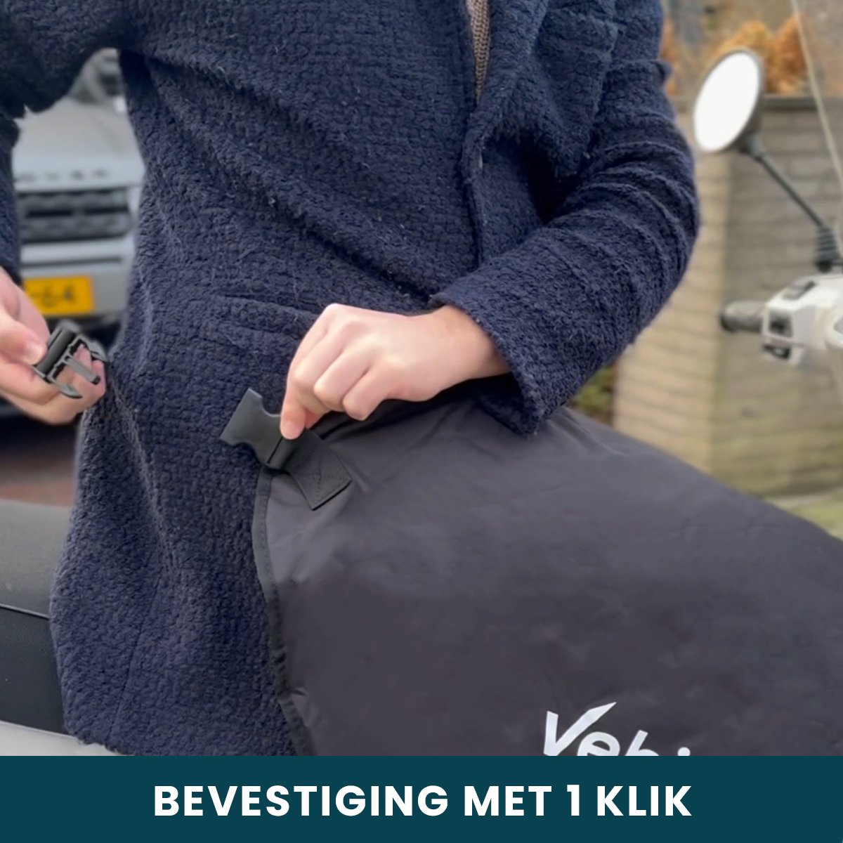 Vebics Beenkleed Scooter - Universeel - Beenkleed - Waterdicht & Winddicht - Beenkleed scooter Universeel - Beenkleed scootmobiel - Beenwarmer scooter - Beendeken scooter - Beenhoes scooter - Incl opbergtas – foto 6