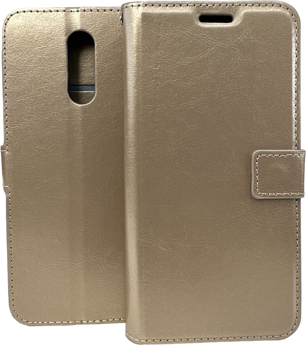 Portemonnee Book Case Hoesje Geschikt voor: Nokia 3.1 - goud