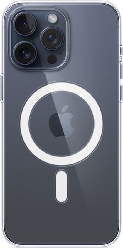 iPhone 12 Pro Max Magsafe hoesje transparant gekleurde rand (zwart