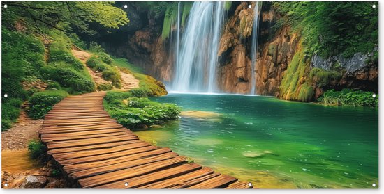 Waterval Landschap Behang Voorbeeld 3D-behangen | 3D-achtergronden