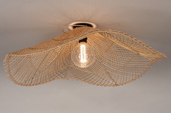Lumidora Plafondlamp 31021 - Plafonniere - rotan - E27 - Naturel - Riet - ⌀ 85 cm