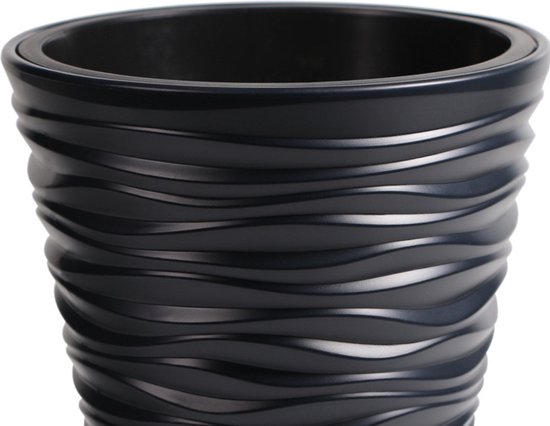 BigDean Bloempot Style ø 58 cm antraciet met uitneembare binnenpot