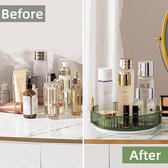 Make-up organizer, 360° roterende cosmetische organizer, parfum organizer, huidverzorging organizer voor badkamer (1 laag, groen)