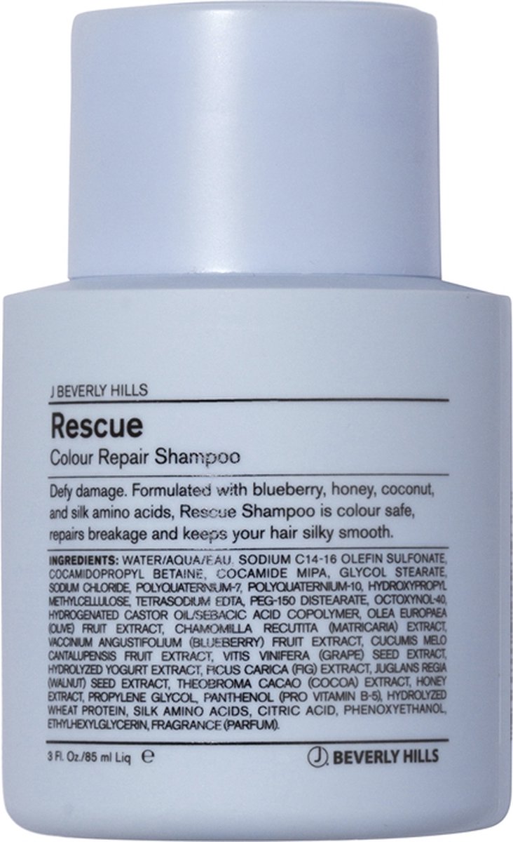 J Beverly Hills Blue Rescue Shampoo 85 ml - Normale shampoo vrouwen - Voor Alle haartypes